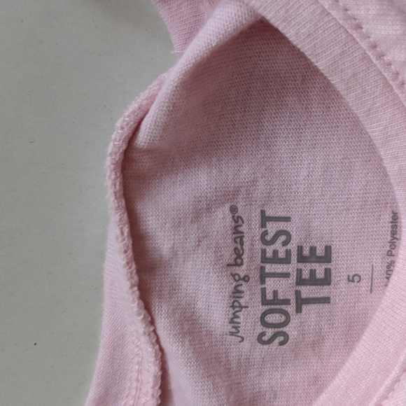 💘 girls 5, Jumping Beans, pink owl sparkly t-shirt with ruffle - Picture 4 of 5